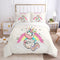 Pink & White Unicorn Bed Set